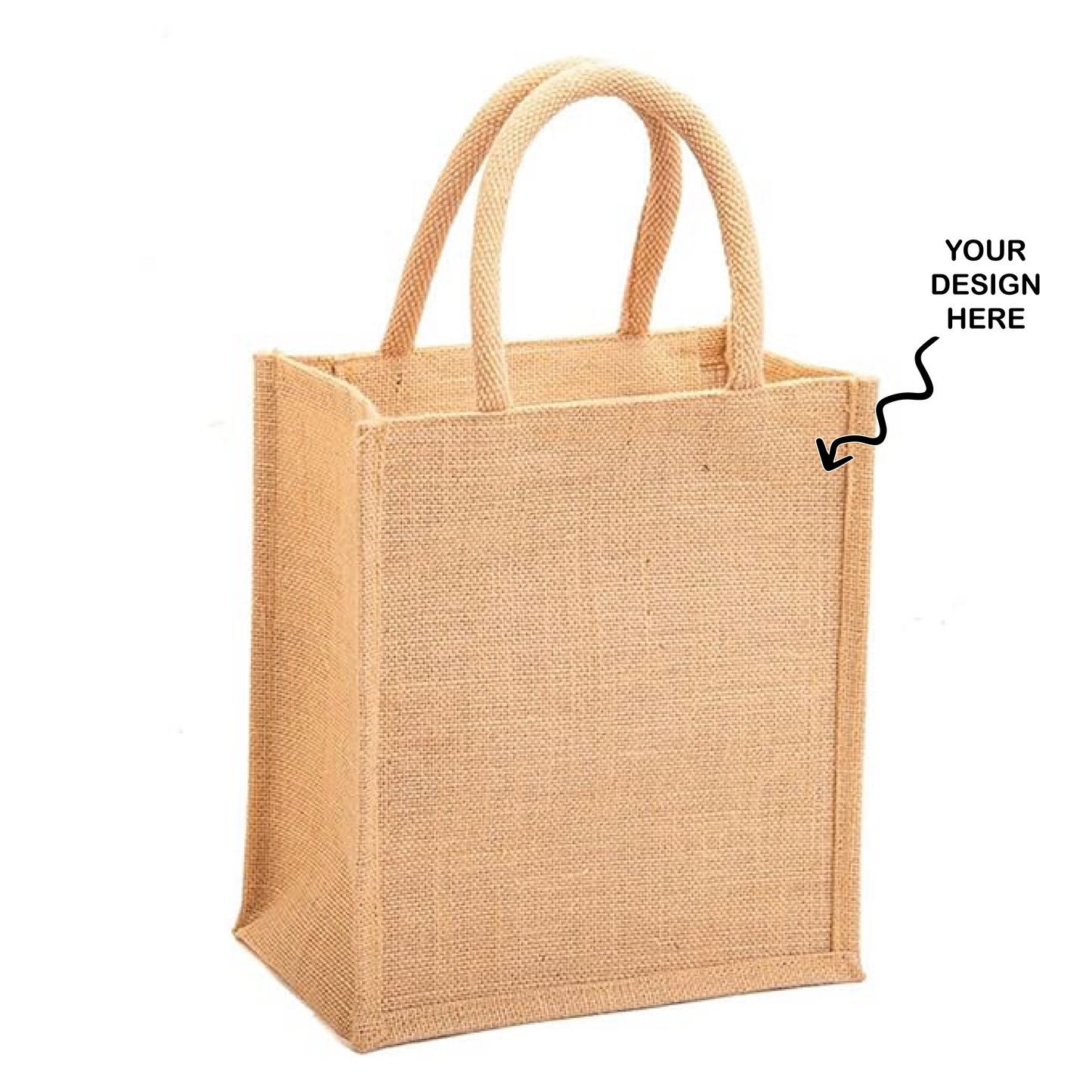 Customized Promotional Jute Bag - 12 Inch * 14 Inch Size - For Corporate Gifting, Event Freebies, Promotions