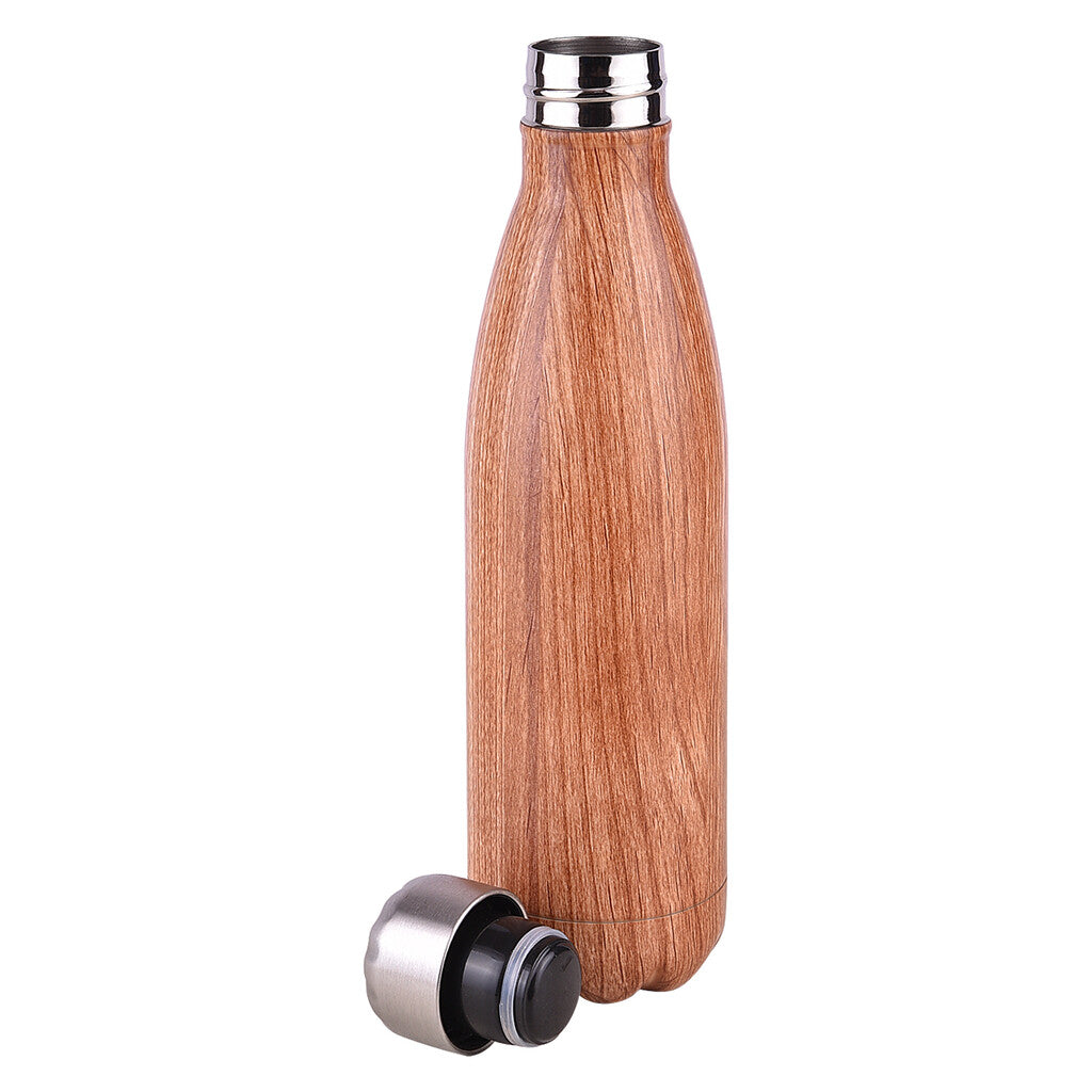 Personalized Hot and Cold Sports Bottle Wooden Finish - For Return Gift, Corporate Gifting, Office or Personal Use LODB11WD