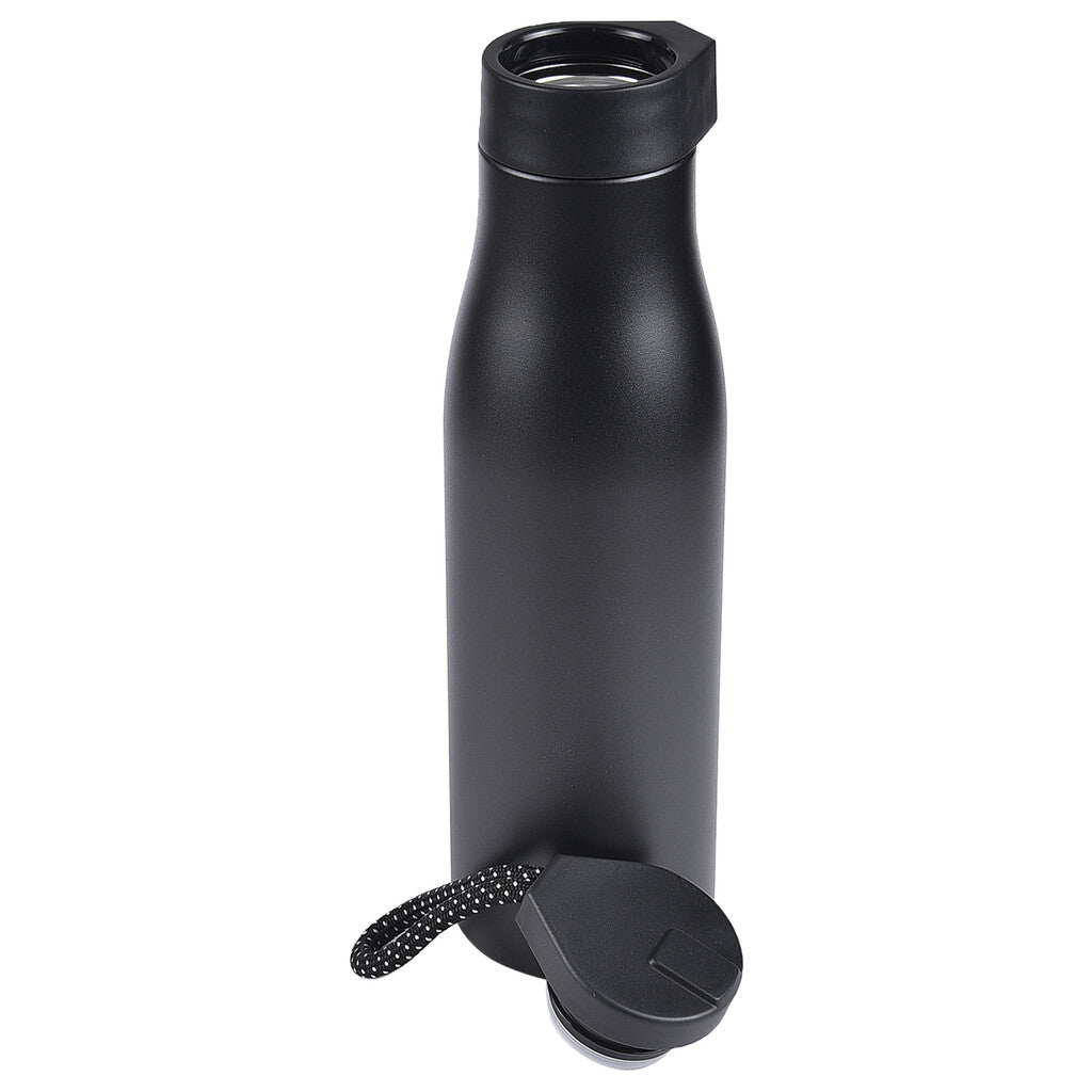 Personalized Engraved Hot and Cold Black Flask Sports Bottle - For Return Gift, Corporate Gifting, Office or Personal Use LO