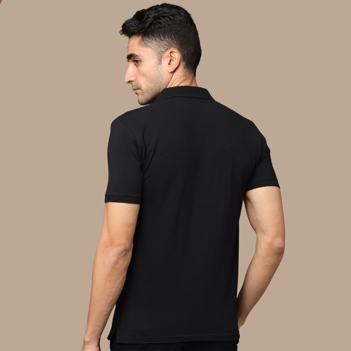 Personalized Black Sustainable Jacquard Polo 240GSM Promotional T-Shirt for Corporate Gifting, Office Sports, Events, Festivals JPTTH