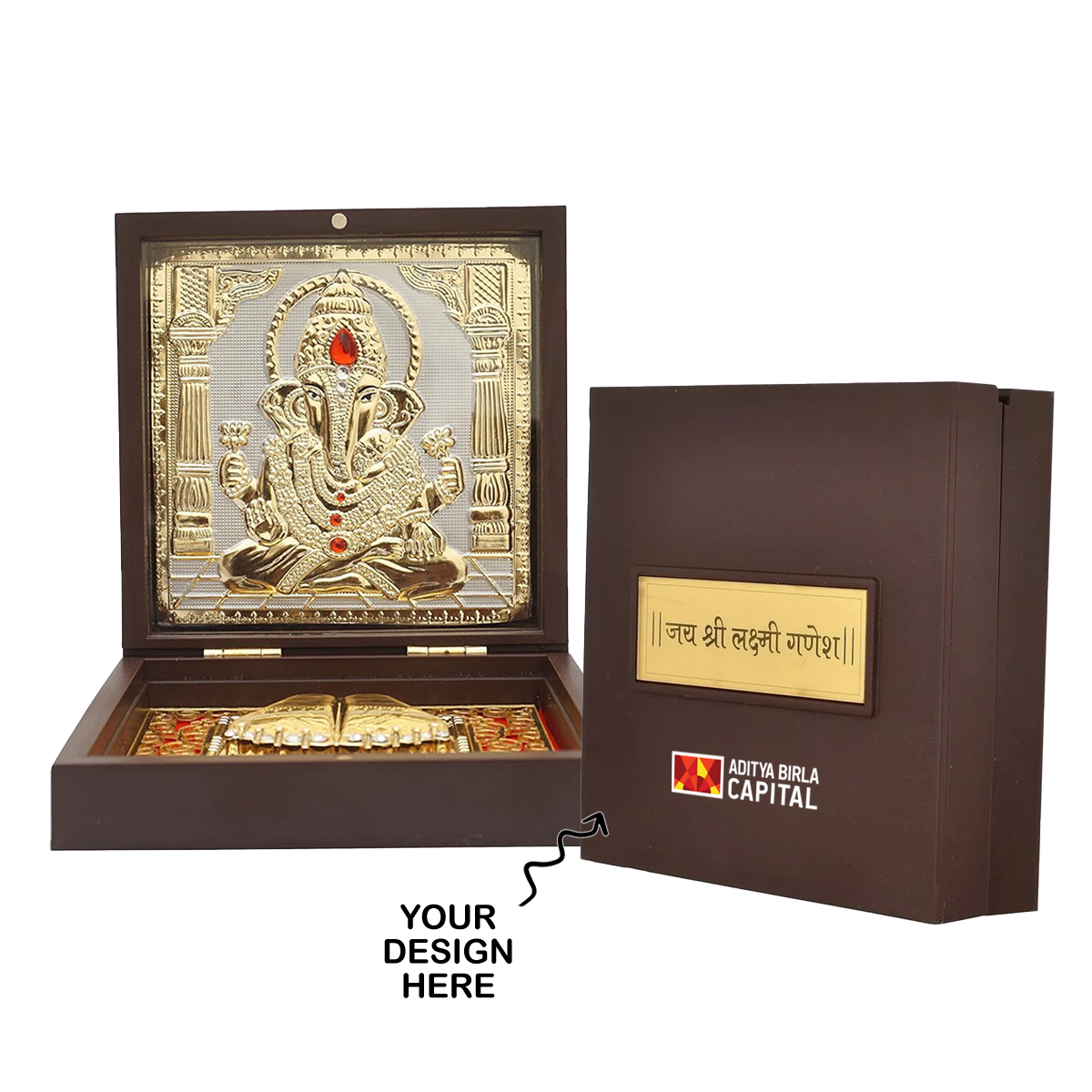 Personalized Ganesh Religious Pooja Peti cum Box - For Diwali Corporate Gifting, Diwali Employee Gifts, Festive Corporate Gifting, Diwali Office Gifts