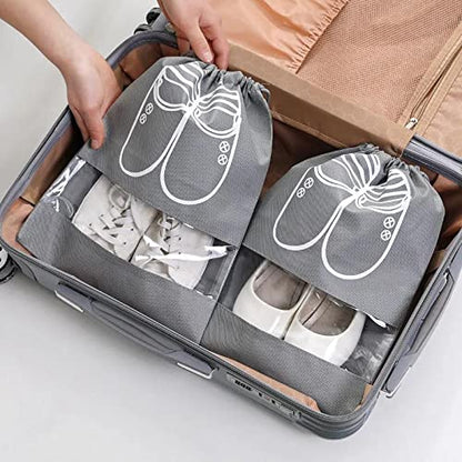 Wholesale Shoe Organizer cum Travel Non-Woven Shoe Drawstring Storage Bag - For Travelers and Travel Companies Corporate Gifting TGMBCI