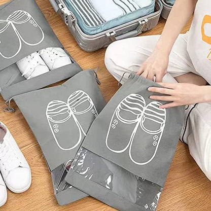 Wholesale Shoe Organizer cum Travel Non-Woven Shoe Drawstring Storage Bag - For Travelers and Travel Companies Corporate Gifting TGMBCI