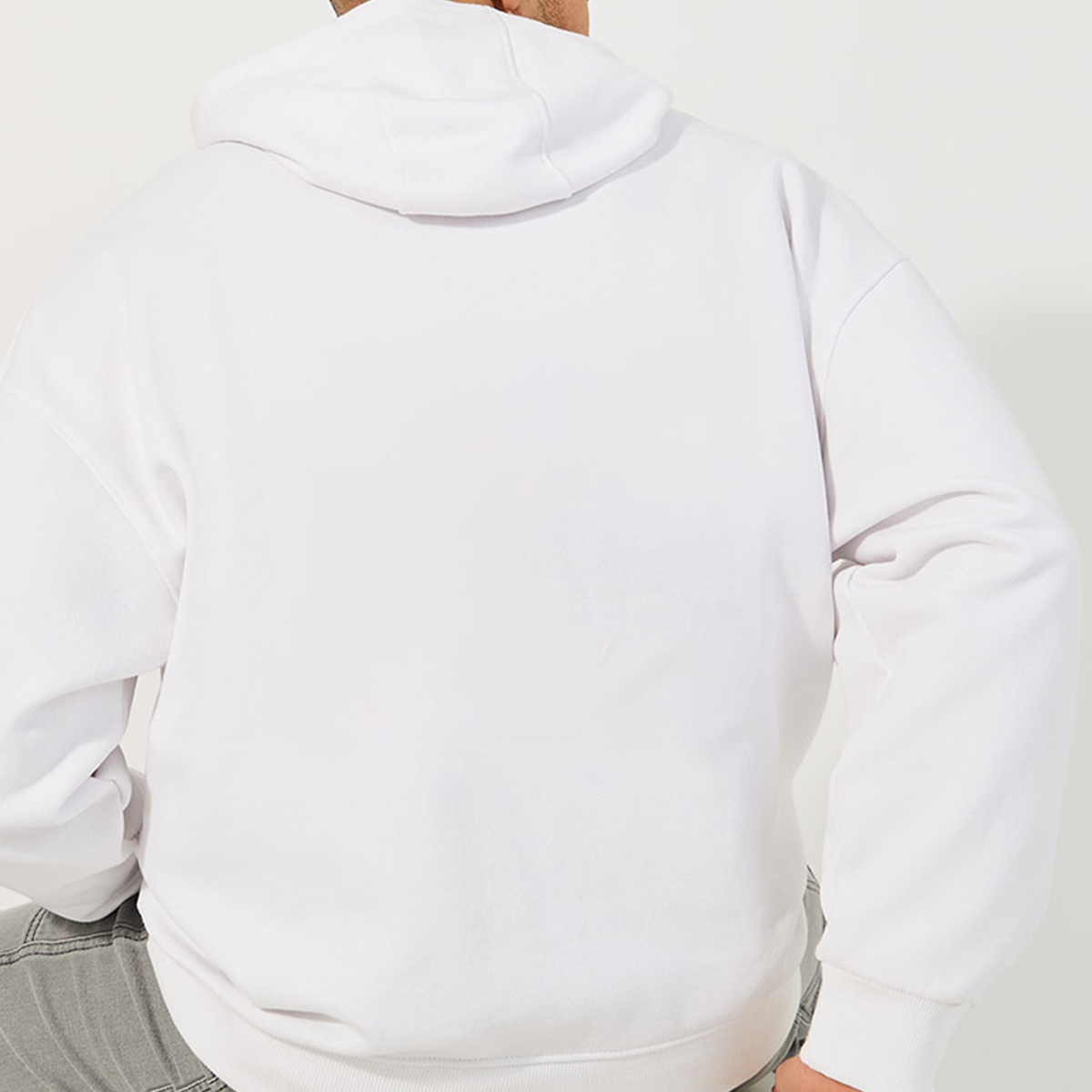 Personalized Solid White Hoodie - For Corporate Events, Corporate Gifting, Sports Day, College Events, Promotions RBE