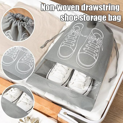 Wholesale Shoe Organizer cum Travel Non-Woven Shoe Drawstring Storage Bag - For Travelers and Travel Companies Corporate Gifting TGMBCI