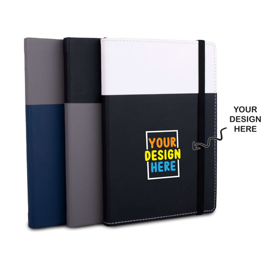 Personalized Dual Tone A5 Size Corporate Notebook Diary - For Office Use, Personal Use, or Corporate Gifting BG131