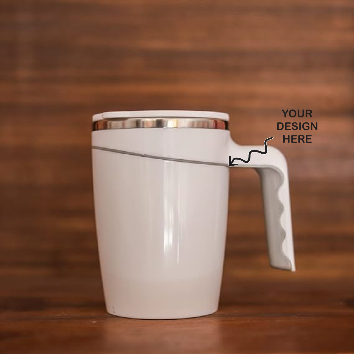 Personalized White 470ml Spill Free Suction SS Mug - For Corporate, Client or Dealer Gifting, Promotional Freebie BGH168