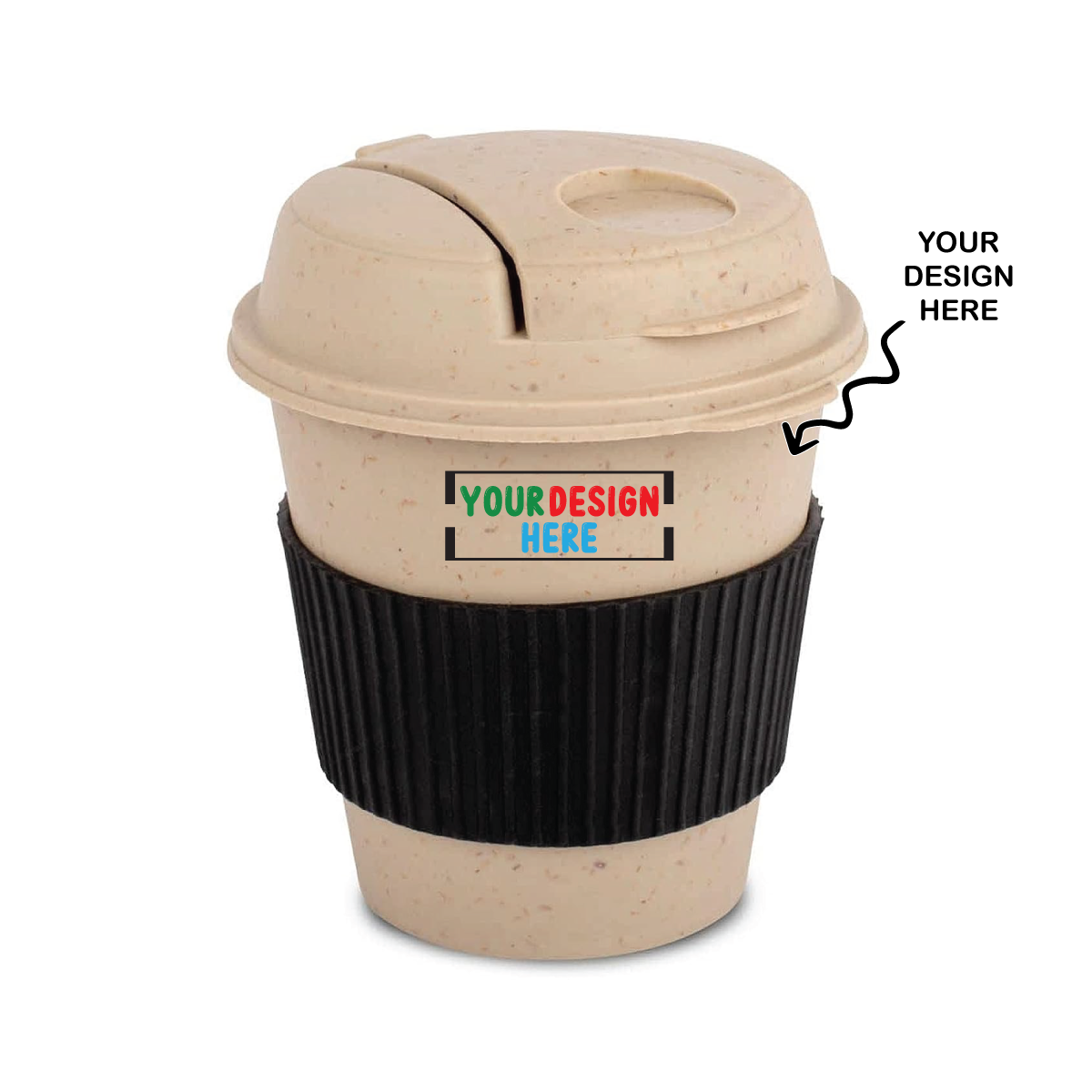 Personalized 250ml Eco-Friendly Bamboo Coffee Mug - For Corporate, Client or Dealer Gifting, Promotional Freebie BGH222