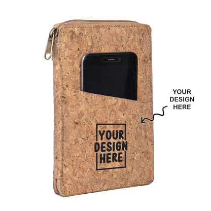 Personalized Eco-Friendly Cork Passport Holder - Gifts for Travelers, Travel Companies, Personal or Corporate Gifting BGS20