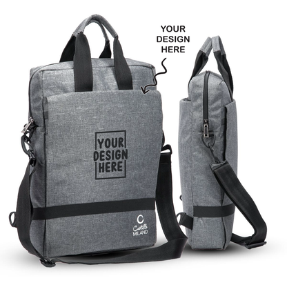 2in1 Personalized Gray Laptop Sling cum Backpack - For Employees, Travelers, Corporate, Client or Dealer Gifting, Events Promotional Freebies BGS24