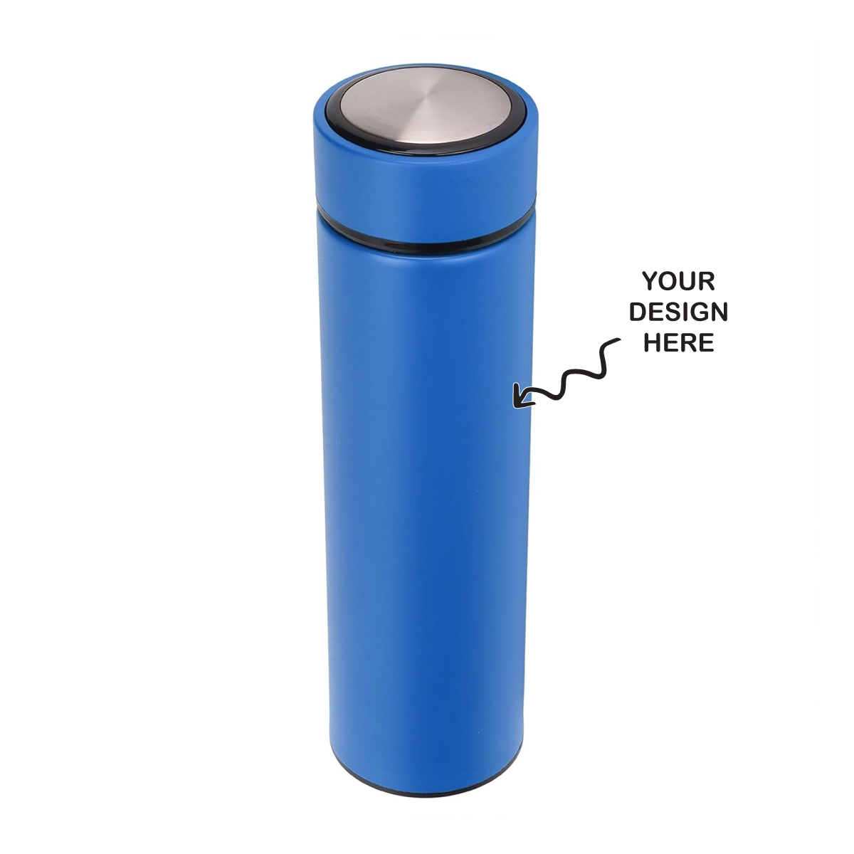 Personalized Blue Non-Temperature Insulated Steel Water Bottle - 500ml - For Corporate Gifting, Event Gifting, Freebies, Promotions TGMGC-84