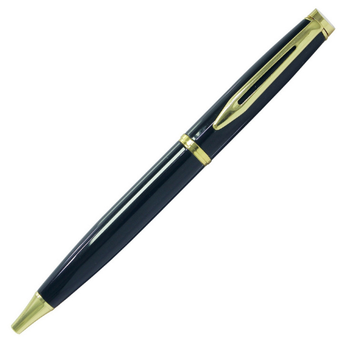 Executive Black Ball Pen with Golden Clip - For Office, College, Personal Use - JA717BPBKGC
