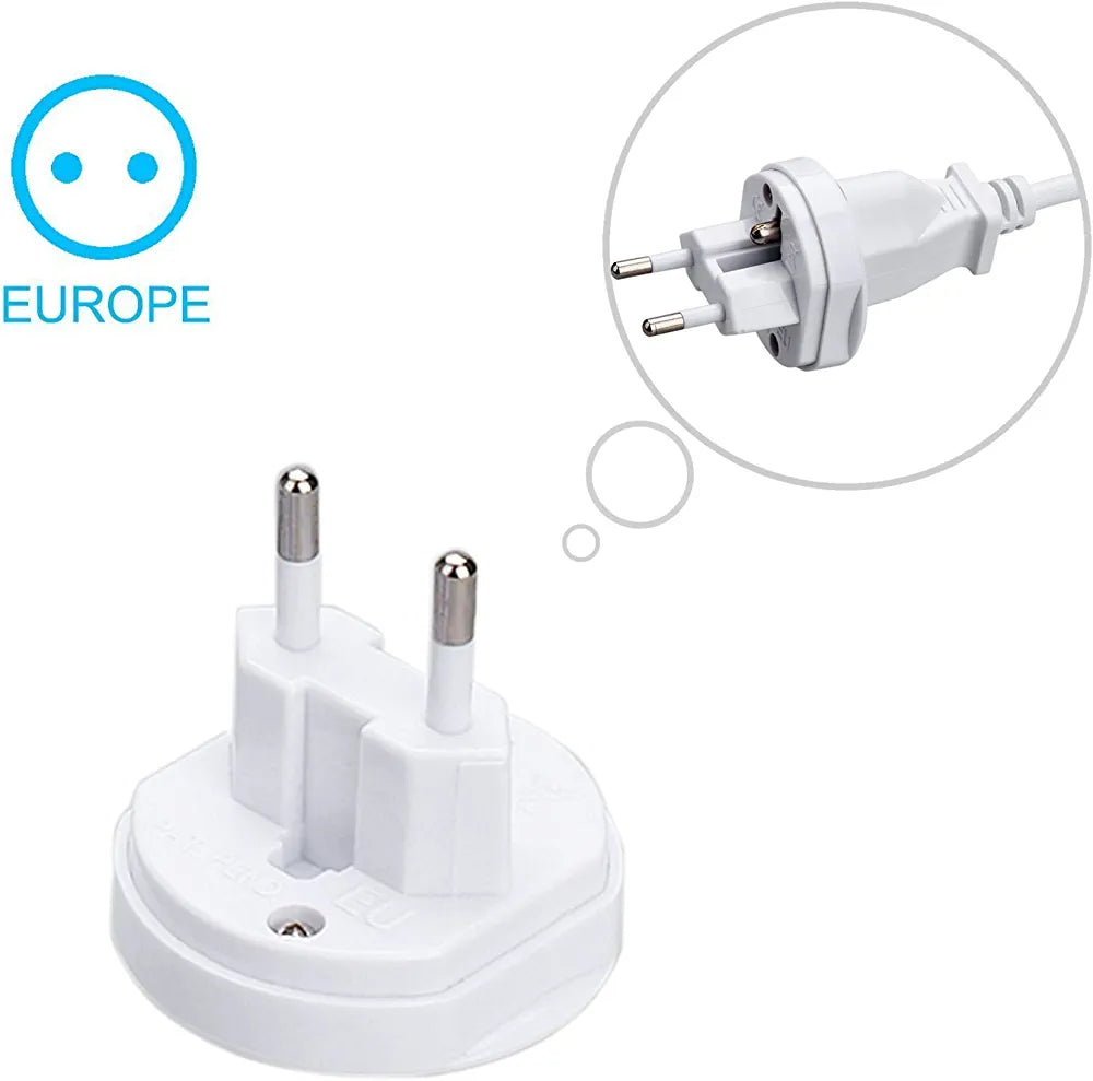 White World Travel adapter with US-AUS-UK-EU plug, works in 150+ Countries - for Promotions, Giveaway, Event Freebies, Corporate, and Personal Gifting BGE229