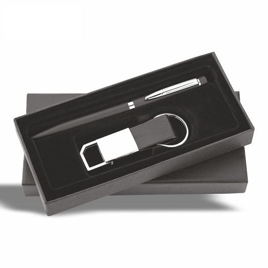 Pen and Keychain 2in1 Combo Gift Set - For Employee Joining Kit, Corporate, Client or Dealer Gifting, Promotional Freebie JKSR111