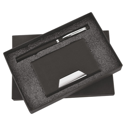 Pen and Cardholder 2in1 Combo Gift Set - For Employee Joining Kit, Corporate, Client or Dealer Gifting, Promotional Freebie JKSR121