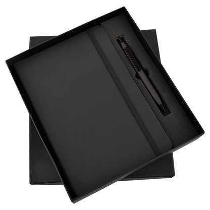 Black Notebook Diary and Pen 2in1 Combo Gift Set - For Employee Joining Kit, Corporate, Client or Dealer Gifting JKSR138