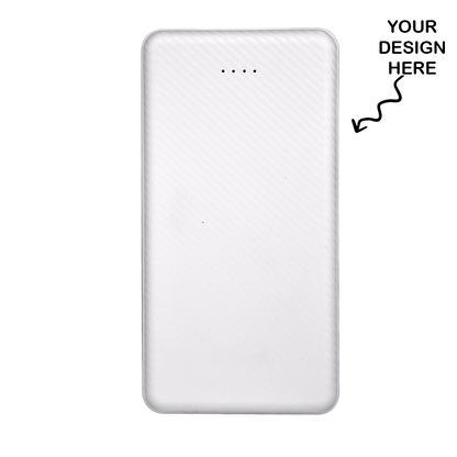 Personalized White 10000mAh Power Bank - For Corporate Gifting, Event Gifting, Freebies, Promotions - HK1216