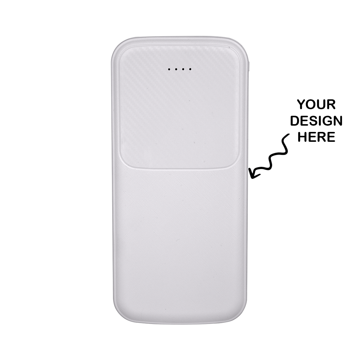 Personalized White 10000mAh Power Bank - For Corporate Gifting, Event Gifting, Freebies, Promotions - HK1219