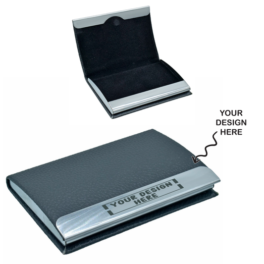 Personalized Engraved Black Magnetic Business Visiting Card Holder - For Corporate Gifting, Event Gifting, Freebies, Promotions JA 21