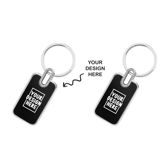 Personalized Both Sides Engraved Metal Keychain - For Employee, Client, Dealer, or Corporate Gifting, Events Promotional Freebie JKKC2