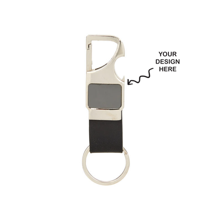 Personalized Engraved Black Metal Keychain - For Employee, Client, Dealer, or Corporate Gifting, Events Promotional Freebie JKKC6