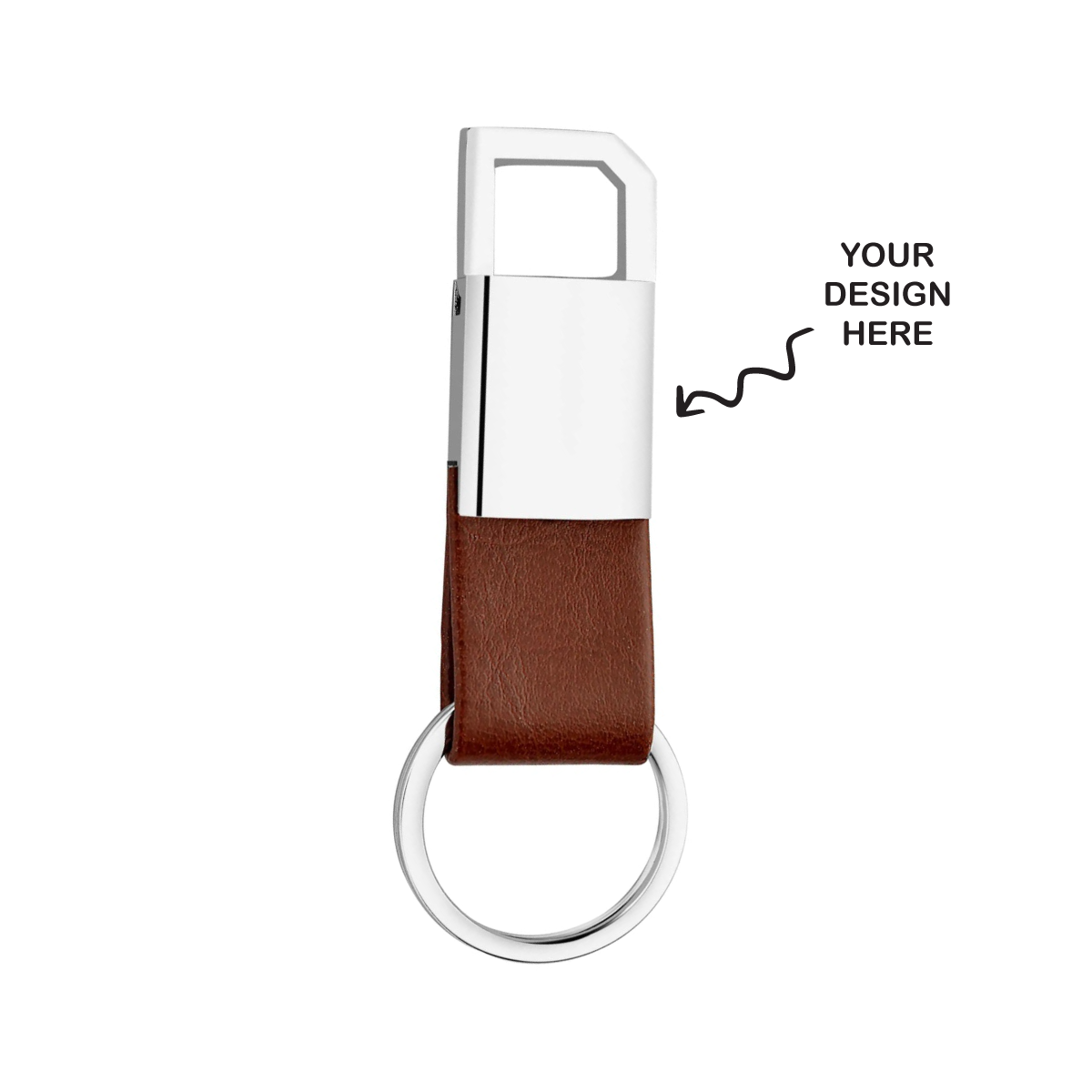 Personalized Engraved Brown Metal Keychain - For Employee, Client, Dealer, or Corporate Gifting, Events Promotional Freebie JKKC9