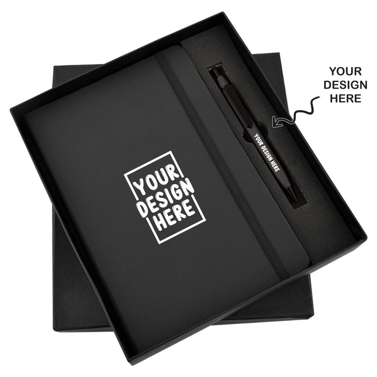 Black Notebook Diary and Pen 2in1 Combo Gift Set - For Employee Joining Kit, Corporate, Client or Dealer Gifting JKSR138