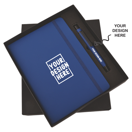 Blue Notebook Diary and Pen 2in1 Combo Gift Set - For Employee Joining Kit, Corporate, Client or Dealer Gifting JKSR140