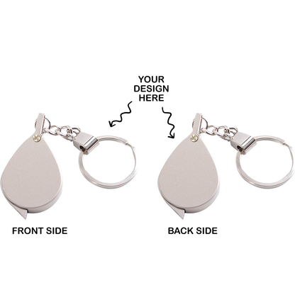 Personalized Both Sides Engraved Keychain with Magnifier - For Corporate Gifting, Event or Exhibition Freebies, Promotional Item, Return Gift JAKC-U235