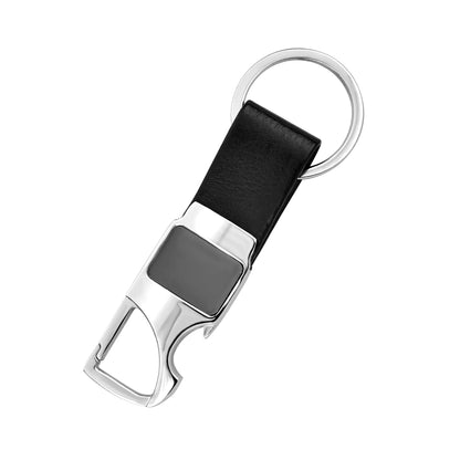 Personalized Engraved Black Metal Keychain - For Employee, Client, Dealer, or Corporate Gifting, Events Promotional Freebie JKKC6