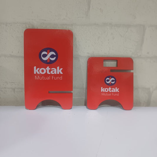 Customized Foldable MDF Mobile Stand cum Holder for Corporate Gifting, Events Return Gift, Promotional Freebies