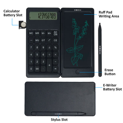 Personalized LCD E-Writer cum Calculator - For Office Use, Personal Use, Corporate Gifting, Return Gift, Event Gifting, Promotional Freebies XT11