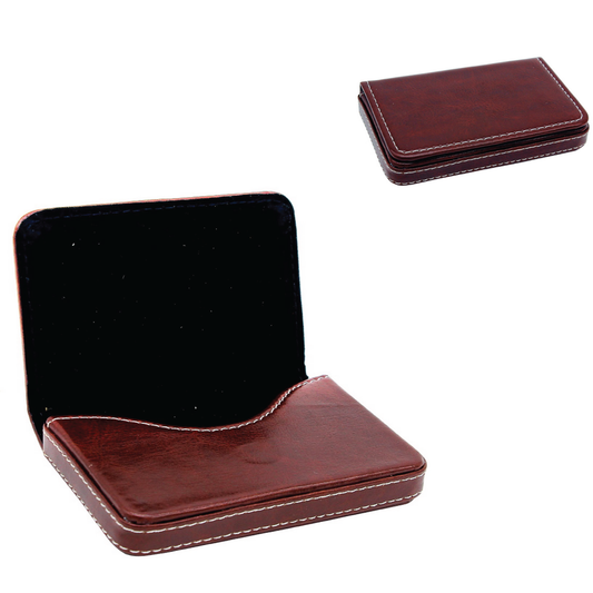 Leather Brown Business Card Holder - For Corporate Gifting, Event Gifting, Freebies, Promotions JAMCHBBN