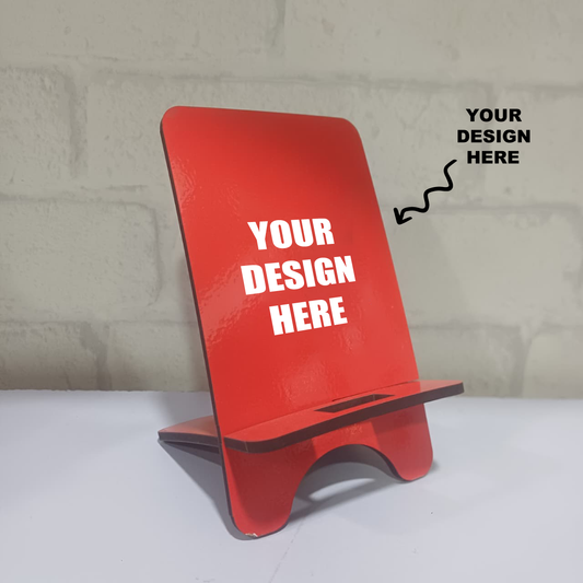 Customized Foldable MDF Mobile Stand cum Holder for Corporate Gifting, Events Return Gift, Promotional Freebies