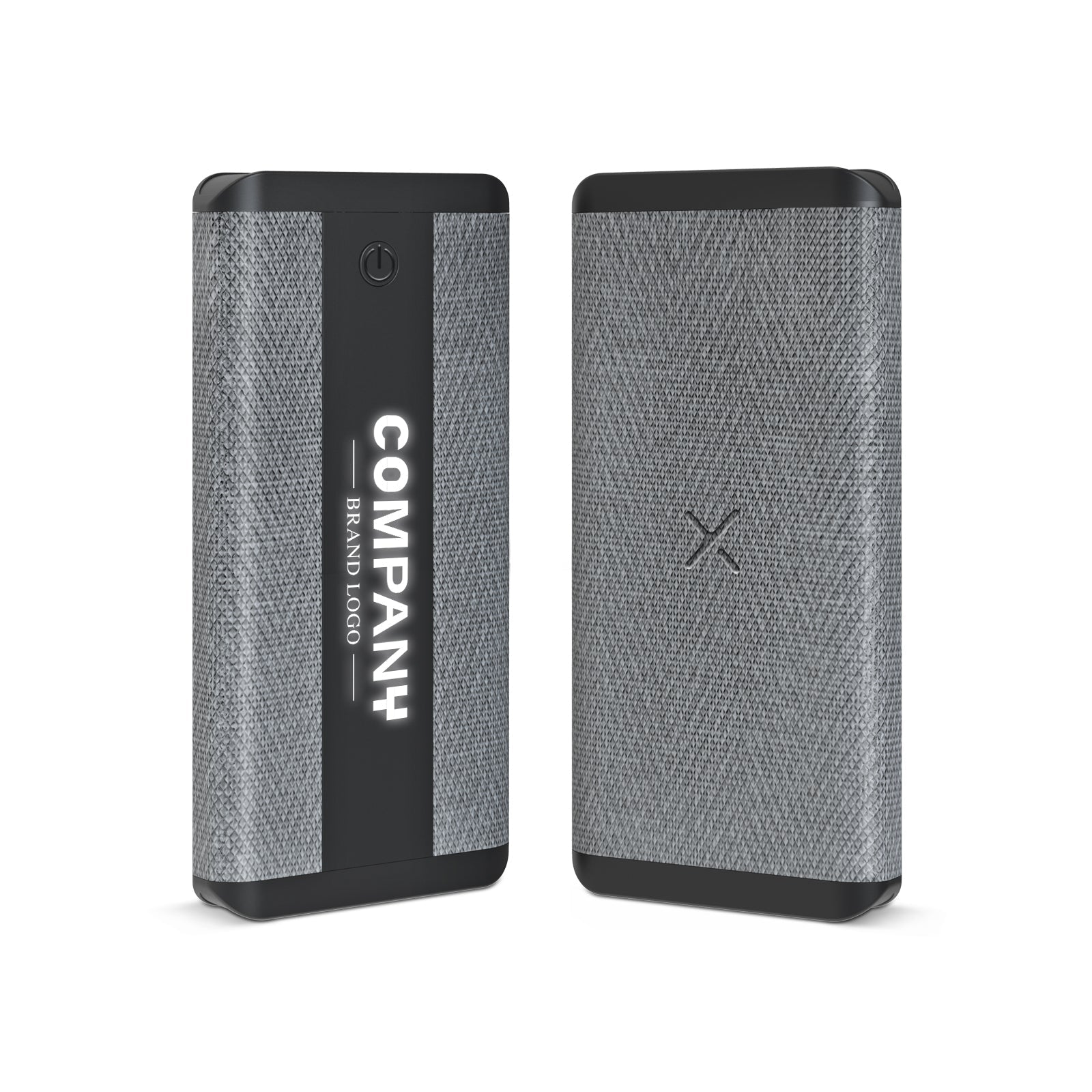 Personalized Logo Glow 10000mAh Jute Finished Wireless Powerbank - For Corporate Gifting, Event Gifting, Freebies, Return Gift, Promotions - HK10283 - The Gifting Marketplace