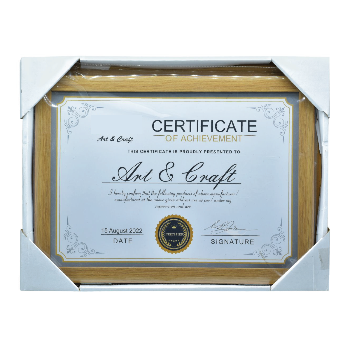 Personalized A4 Size Moulding Cream Photo Memoir cum Certificate Frame - For Corporate Gifting, Employee Appreciation, Office Desk, Farewell Gifts - JAPFMA4-CM