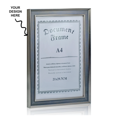 Personalized A4 Black Photo Memoir, Document, cum Certificate Frame - For Corporate Gifting, Employee Appreciation, Office Desk, Farewell Gifts - JAPS4019A4