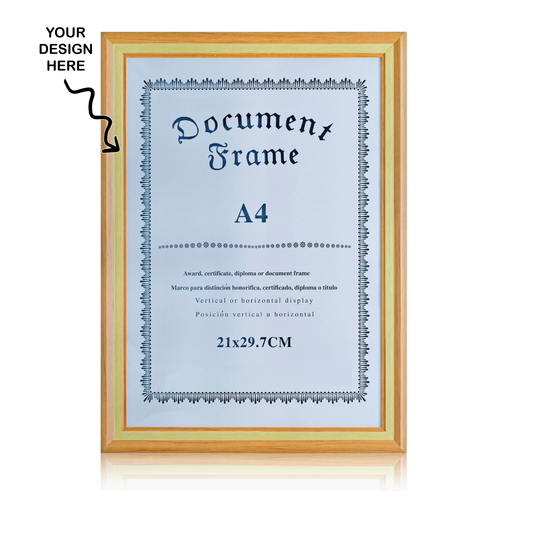 Personalized A4 Photo Memoir, Document, cum Certificate Frame - For Corporate Gifting, Employee Appreciation, Office Desk, Farewell Gifts - JAPS8910A4