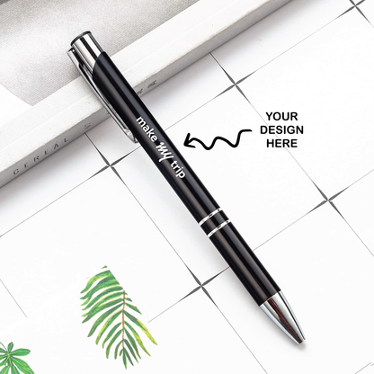 Personalized Metal Black Ball Pen - For Corporate Gifting, Event or Exhibition Freebies, Promotional Item, Office Stationery RPM1