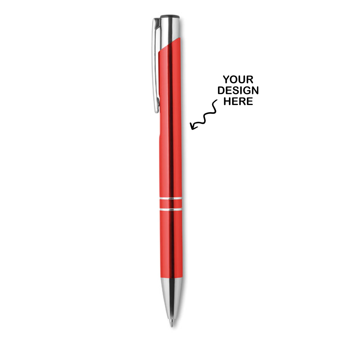 Personalized Metal Red Pen - For Corporate Gifting, Event or Exhibition Freebies, Promotional Item, Office Stationery RPM4