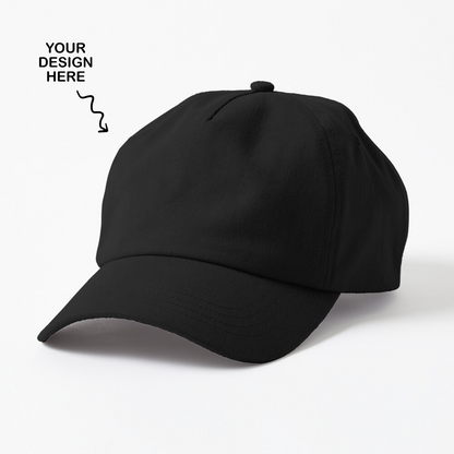 Personalized Black Cotton Cap - For Corporate Gifting, School, College, Office Events and Sports Day TGMPR