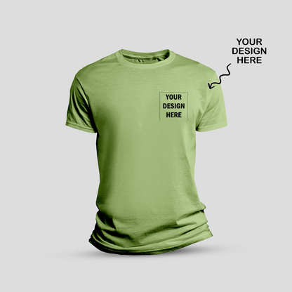 Personalized Sage Green Round Neck Promotional T-Shirt for Corporate Gifting, Office Sports, Events, Festivals RBE