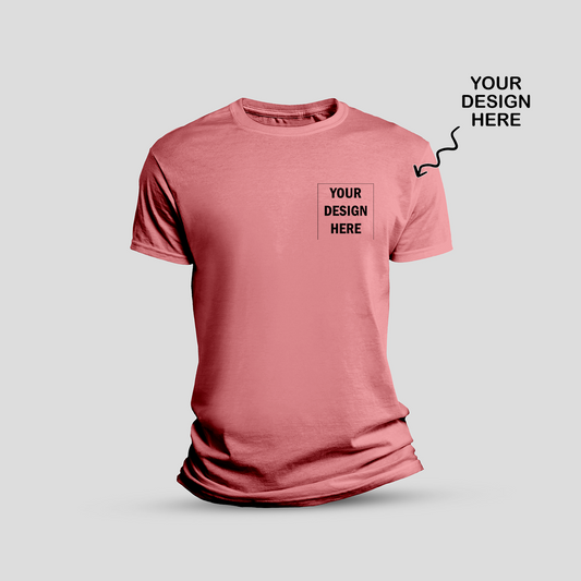 Personalized Salmon Pink Round Neck Promotional T-Shirt for Corporate Gifting, Office Sports, Events, Festivals RBE