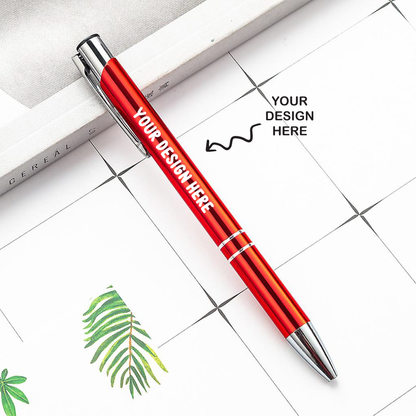 Personalized Metal Red Pen - For Corporate Gifting, Event or Exhibition Freebies, Promotional Item, Office Stationery RPM4