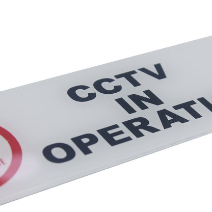 CCTV In Operation White Self Adhesive Sticker - For Shops, Hospitals, Schools, Corporates, Offices JASWCCTV