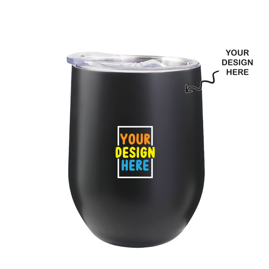 Personalized Black Wine Tumbler - For Corporate Gifting, Return Gift, Gifts for Events Promotional Giveaway TGMGC-231