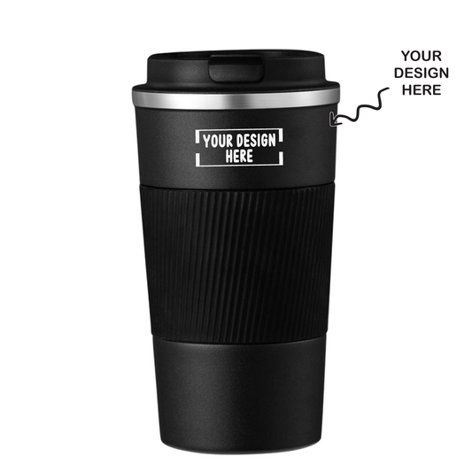 Personalized Black Anti-Slip Gripper Tumbler 500ml - For Corporate Gifting, Return Gift, Gifts for Events Promotional Giveaway TGMGC-424