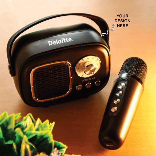 Personalized Karaoke Speaker with Mic - For Corporate Gifting, Office Gift Item, Return Gift, Event Gifts, Promotions XT7