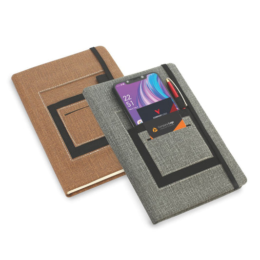 Multipurpose Textured PU A5 Size Corporate Notebook Diary - For Office Use, Personal Use, or Corporate Gifting BG92