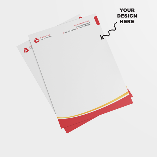 Customized Business Cards on Customized 100 GSM Letterhead with a Clean, Professional Design
